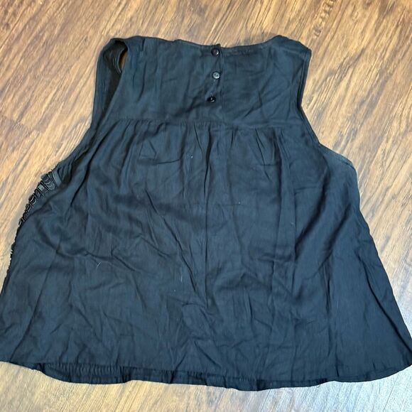 Angie Tank Women’s Large Heavy Beaded Black Sequined - Picture 5 of 6